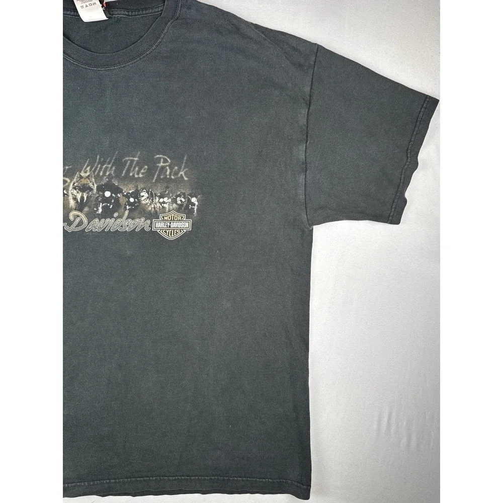 Harley Davidson Wolves T Shirt 2XL USA Appleton TN Biker 2005 Motorcycle